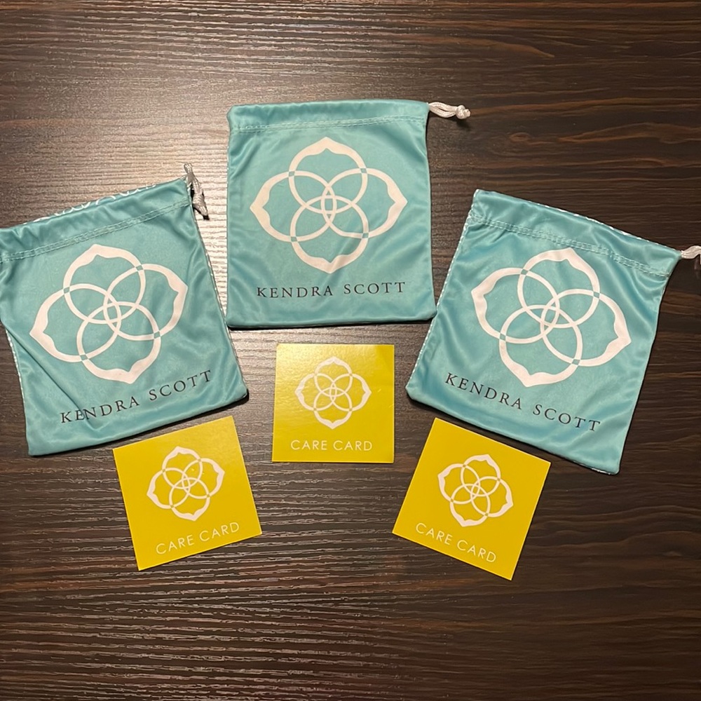 (3) blue Kendra Scott dust bags